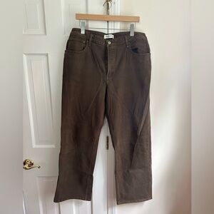 Abercrombie & Fitch The 90s relaxed Jean high rise Dark Brown Jeans